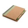 Cuaderno espiral de corcho con bolgrafo promocional