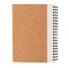 Cuaderno espiral de corcho con bolgrafo promocional