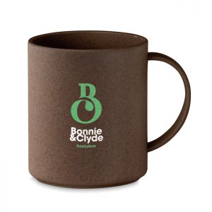 Taza publicitaria eco friendly, de cascara caf y PP 300 m