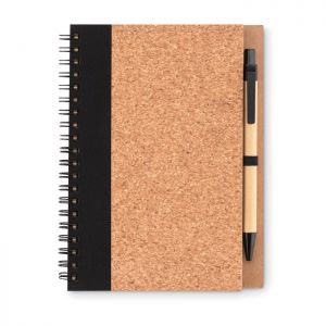 Libreta personalizable con bolgrafo tapa corcho