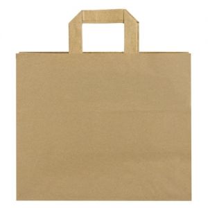 Bolsa de papel kraft con asa planta tamao grande