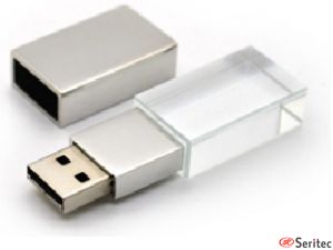 Memoria usb de cristal publicitaria con tapa