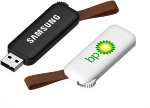 Memoria usb con correa de cuero publicitaria