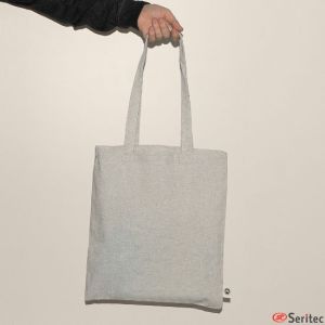 Bolsa de asas largas 100 % algodn personalizada