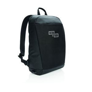 Mochila promocional antirobo con RFID y USB sin PVC