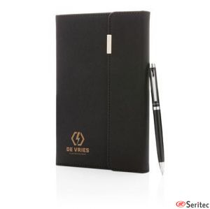 Set de libreta y bolígrafo personalizada A5