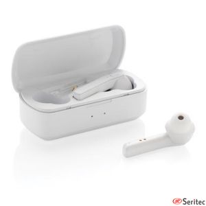 Auriculares inalámbricos publicitarios con caja de carga