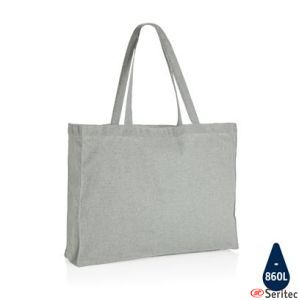 Bolsa serigrafiada de compra de algodn reciclado 145gr