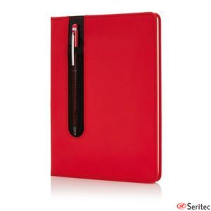 Libreta publicitaria A5 PU bsica con bolgrafo tctil