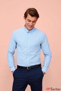 Camisa Oxford fit hombre de manga larga personalizable