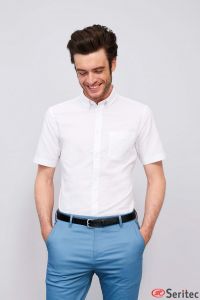 Camisa Oxford fit hombre de manga corta personalizable