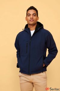 Chaqueta polar softshell para hombre con capucha personalizada