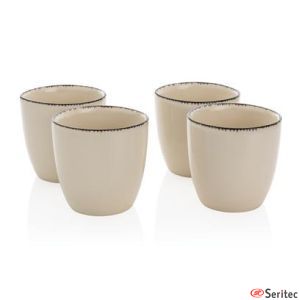 Set 4 vasos cermica personalizados