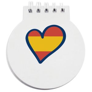 Libreta con corazon de españa personalizada