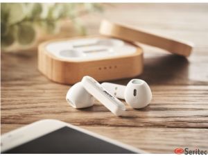 Auriculares con estuche de bamb personalizados