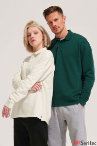 Sudadera Unisex con cuello de polo personalizada