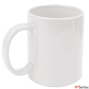 Mug cermica tradicional color blanco personalizado