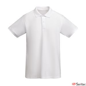 Polo ecolgico de hombre blanco personalizado