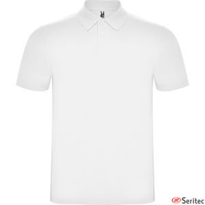 Polo manga corta blanco hombre personalizado