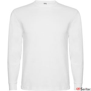 Camiseta blanca de manga larga niño personalizada