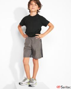 Pantalón corto de deporte para niño con dos tejidos personalizado