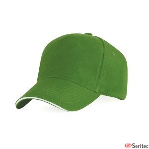 Gorra de 5 paneles con sndwich a contraste personalizada