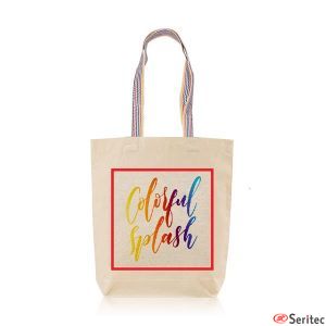 Bolsa asas largas algodn 180 g personalizada