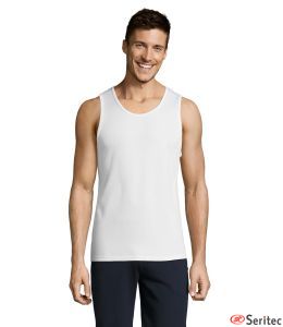 Camiseta blanca de tirantes personalizada hombre