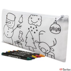 Estuche navideo para colorear personalizado