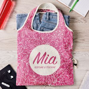 Bolsa plegable de algodn personalizada