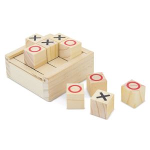 Juego de mesa promocional tres en raya madera