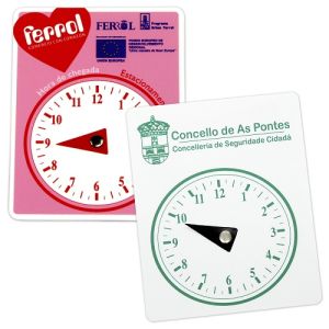 Reloj hora de aparcamiento publicitario de polipropileno 0,8mm