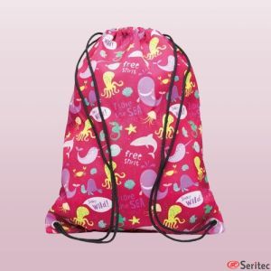 Mochila de cuerdas de poliéster personalizada