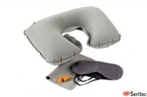 Set almohada, antifaz, tapones personalizado