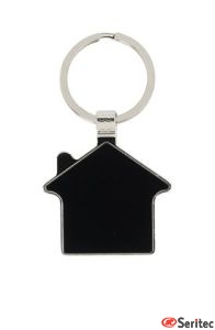 LLAVERO ACERO INOXIDABLE NEGRO HOME FORMA CASA