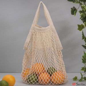 Bolsa para compra de asas largas y bolsillo interior