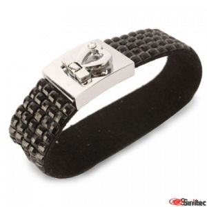 Brazalete brillante negro serigrafiado