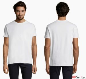 Camiseta blanca de 190 grs. publicitaria personalizada