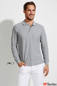 Polo Piqu Personalizable para Hombre Manga Larga