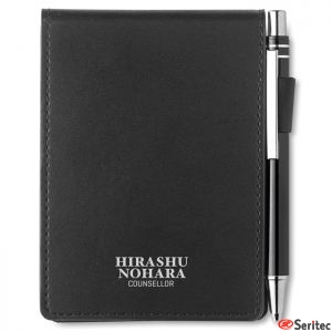 Libreta A7 publicitaria con funda de PU