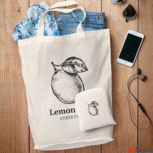 Bolsa plegable de algodón personalizable