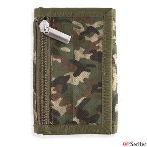 Monedero camuflaje militar personalizado