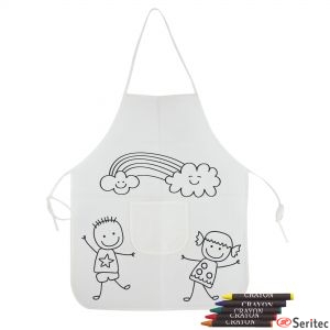 Delantal infantil para pintar serigrafiado