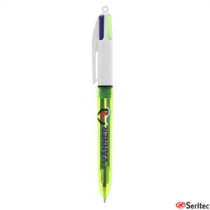 Bolgrafo Bic 4 colours Fluo personalizable