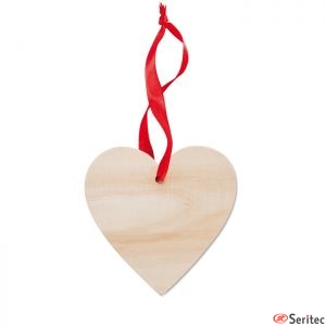 Colgador de madera en forma de corazón personalizado