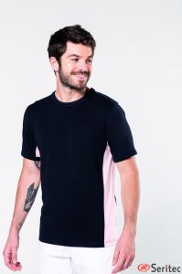 Camiseta negra bicolor personalizada