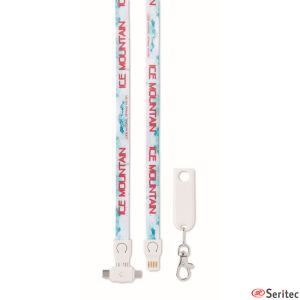 Lanyard personalizado con cable cargador