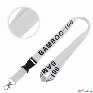 Lanyard fabricado en bamb personalizado con hebilla desmontable