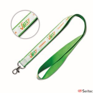 Lanyard en cinta de satn y polister personalizado