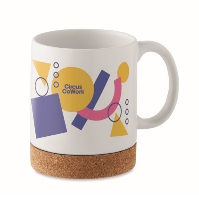 Taza cerámica de corcho 280 ml personalizable